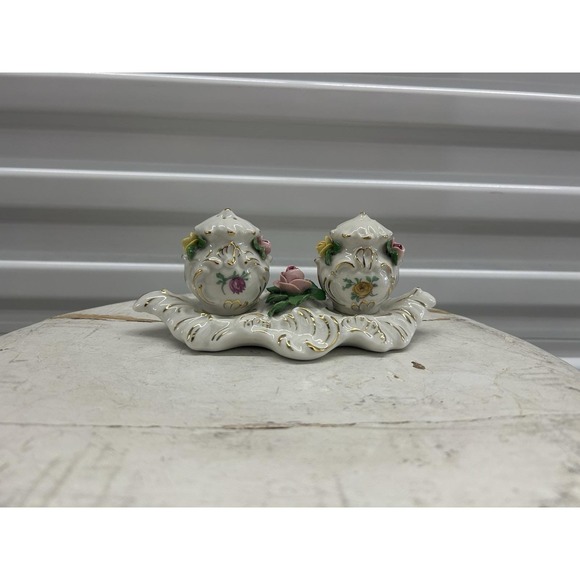 Dresden Porcelain Other - Vintage Dresden Salt and Pepper Set